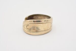 Vintage Oneida LTD Ring Spoon Wrap 9.75 Cocktail 1980s Silver Tone Unisex